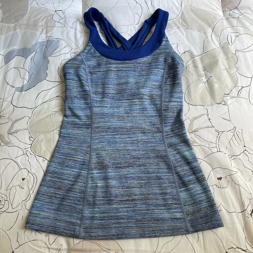 Lululemon Space Dye Caspian Blue Enhearten Tank